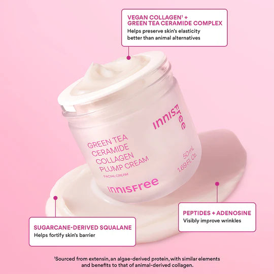 INNISFREE GREEN TEA CERAMIDE COLLAGEN PLUMP CREAM