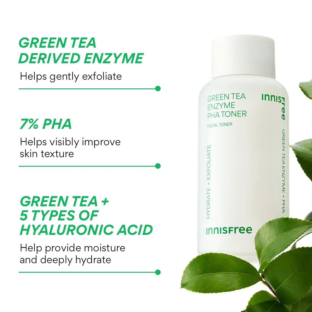 INNISFREE GREEN TEA ENZYME PHA TONER