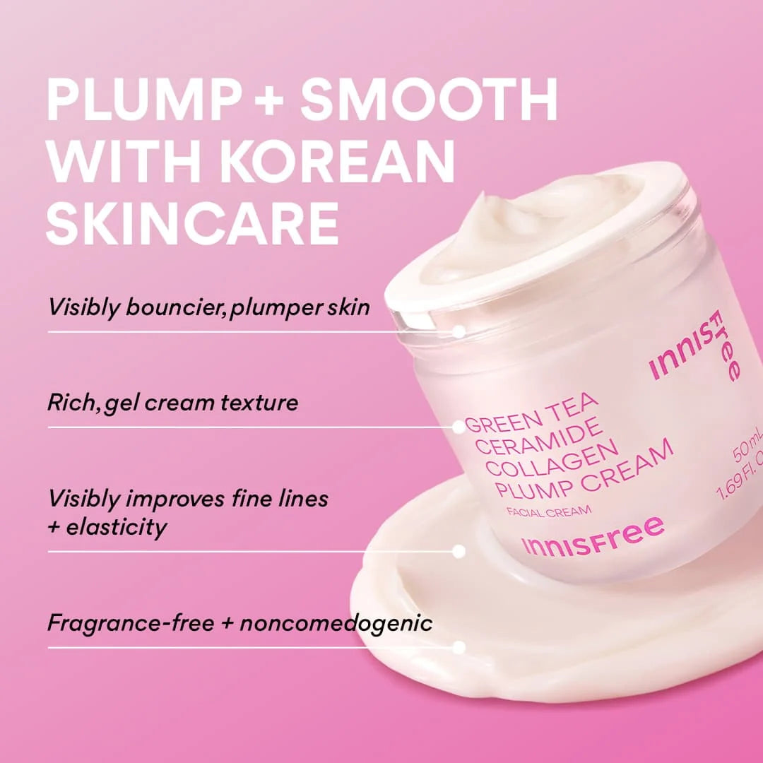 INNISFREE GREEN TEA CERAMIDE COLLAGEN PLUMP CREAM