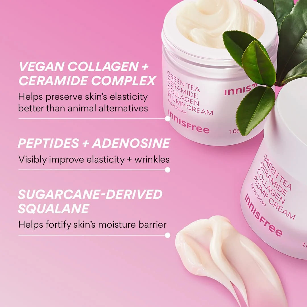 INNISFREE GREEN TEA CERAMIDE COLLAGEN PLUMP CREAM