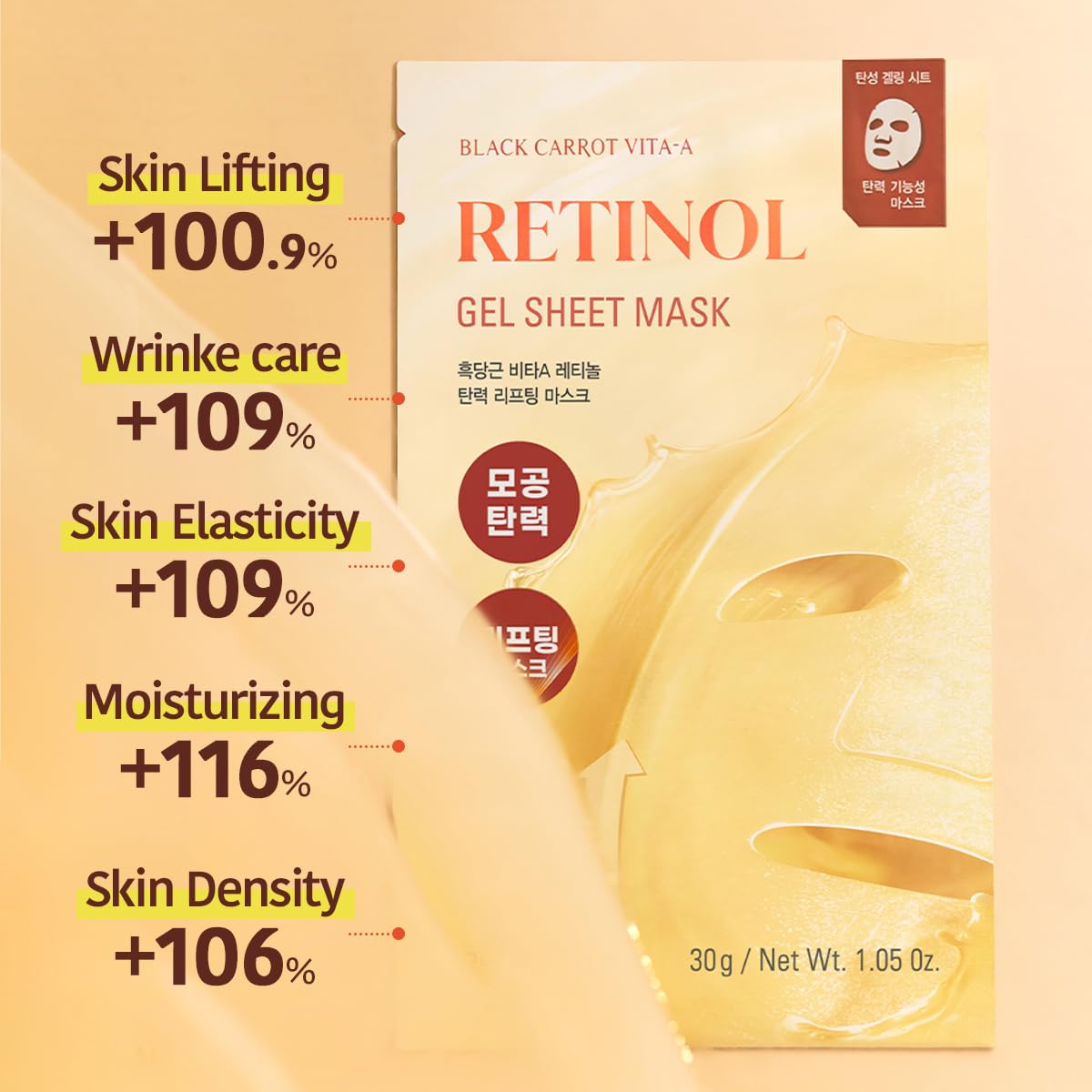 GOODAL BLACK CARROT VITA-A RETINOL GEL MASK 4PACK