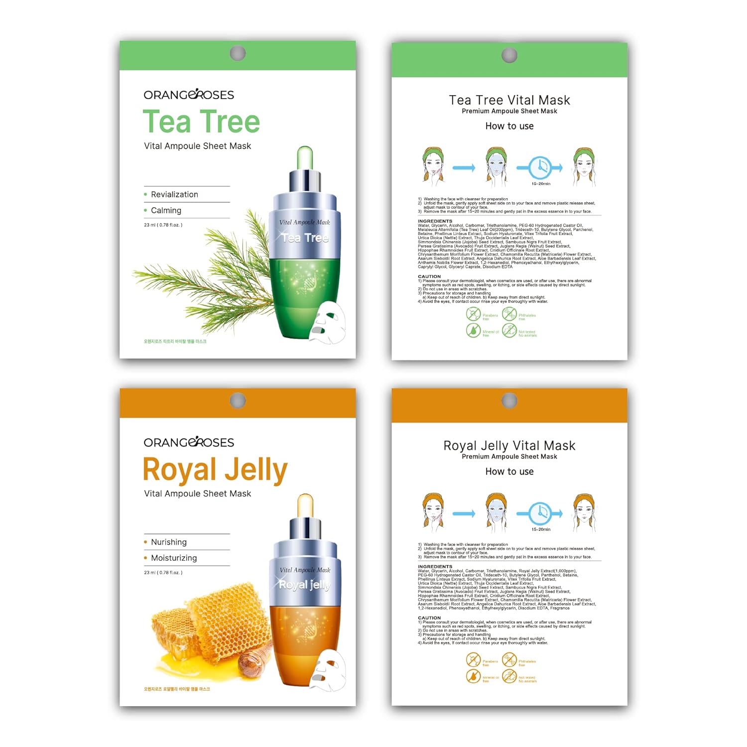 JEMIAN USA ORANGEROSES MASK