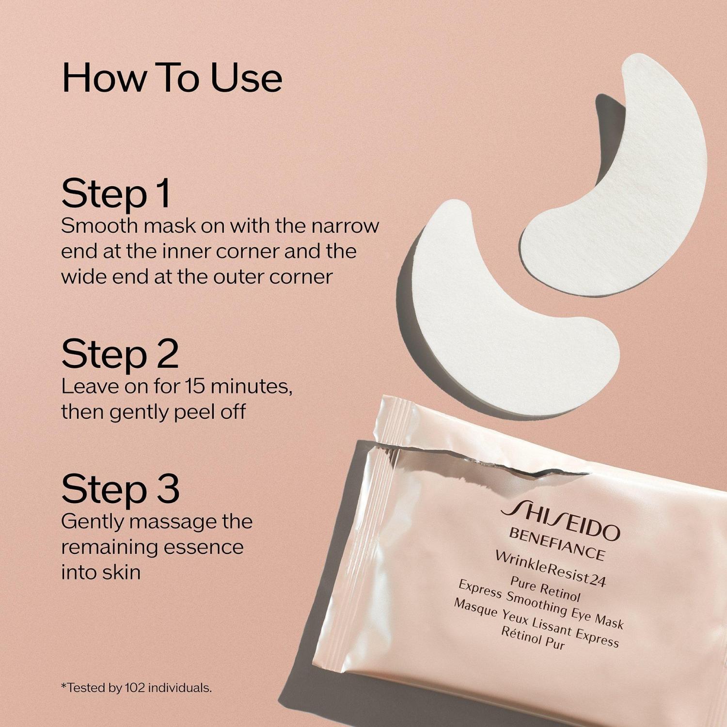 Benefiance WrinkleResist24 Pure Retinol Express Smoothing Eye Mask 12 Pairs