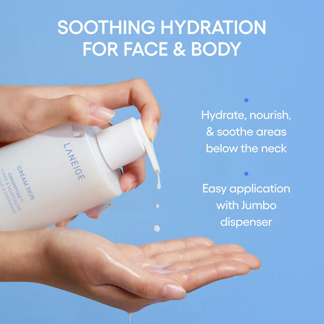 LANEIGE CREAM SKIN TONER & MOISTURIZER (320 ML)