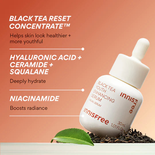 INNISFREE YOUTH ENHANCING SERUM WITH BLACK TEA
