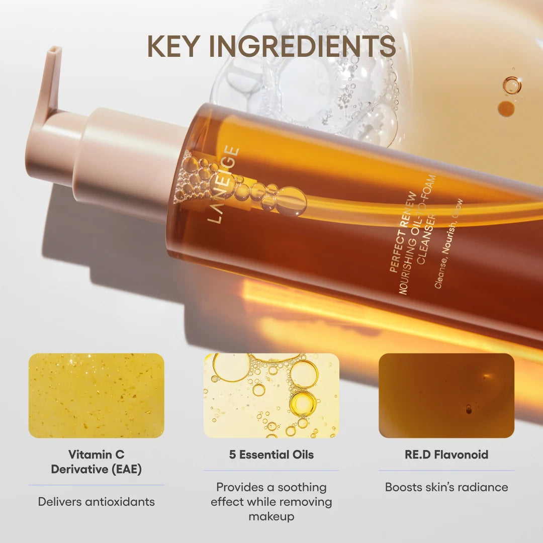 LANEIGE PERFECT RENEW 3X OIL TO FOAM CLEANSER