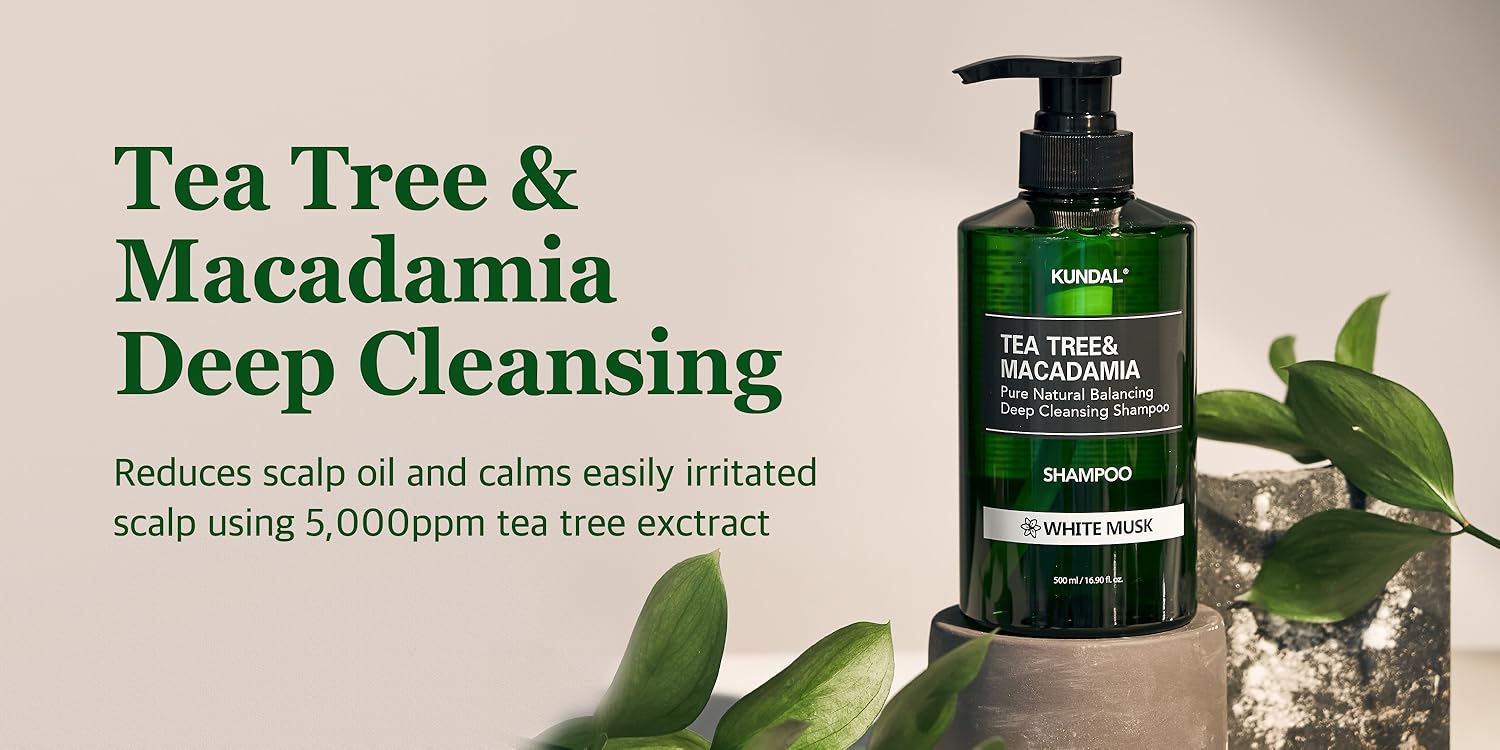 KUNDAL TEA TREE & MACADAMIA DEEP CLEANSING SHAMPOO 500ML