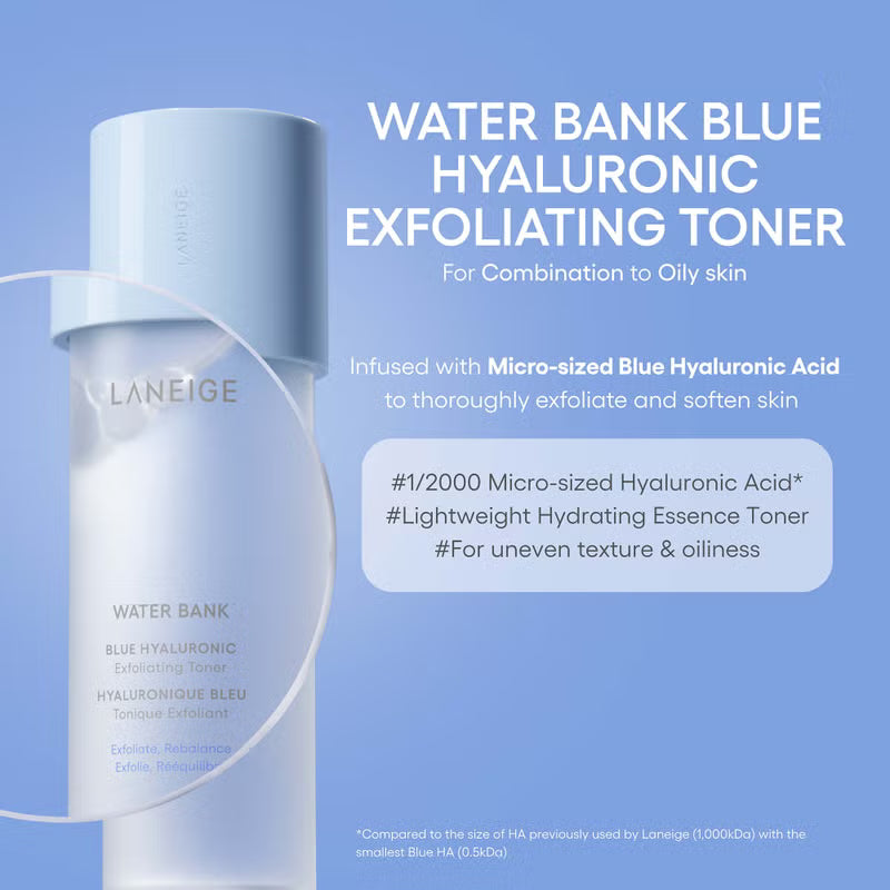 LANEIGE WATER BANK BLUE HYALURONIC EXFOLIATING TONER