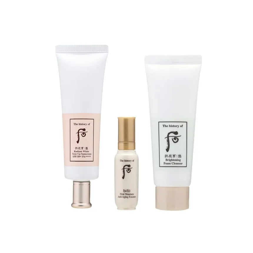 WHOO GONGJINHYANG RADIANT WHITE TONE UP SUNSCREEN SET